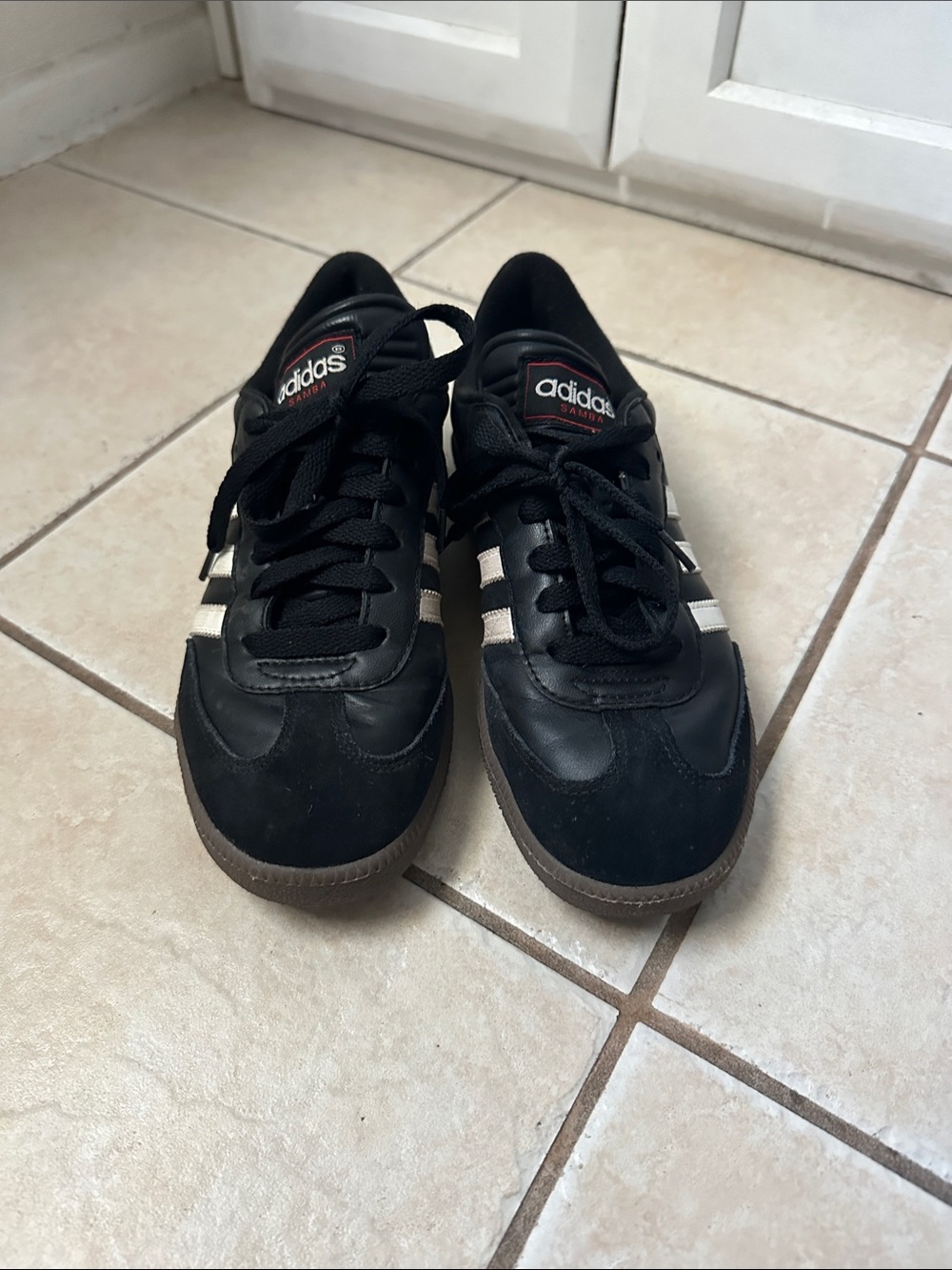 adidas Black Sneakers with White Stripes
